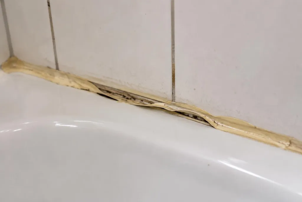 Kitbedrijf Oldebroek – loslatende kit naast het bad